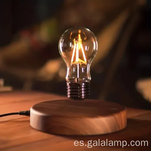 Lámpara de mesa de bombilla levitante con carga inalámbrica